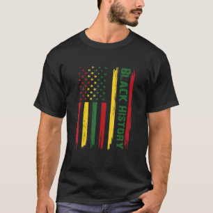 黒人歴史米国国旗の月アフリカ系アメリカ2 Tシャツ
