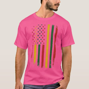 黒人歴史自由民主国のためのアメリカ国旗 Tシャツ