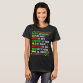 黒人歴史誇りを持ったアフリカ系アメリカ人の歴史月間 Tシャツ (正面フル)