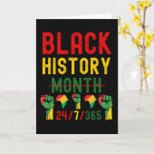 黒人歴年24/7/365月 カード (黄色い花)