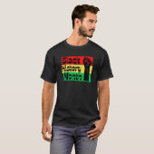 黒人歴月メラニン家族男性女性男子 Tシャツ (正面フル)