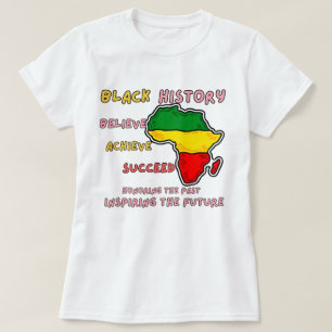 黒人歴祝史月間,アフリカ人女性 Tシャツ