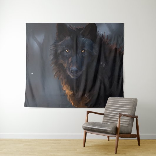 黒人狼 タペストリー (インサイチュ(横))