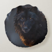黒人狼 ラウンドクッション (裏面)