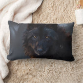 黒人狼 ランバークッション (ブランケット)