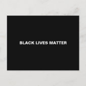 「黒人生活の問題」白黒ミニマリスト ポストカード (正面)