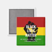 黒人生活はキリスト・クリスチャンBHMの全ての人に問題がある マグネット (正面/裏面)