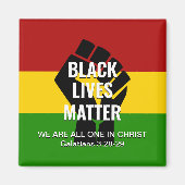 黒人生活はキリスト・クリスチャンBHMの全ての人に問題がある マグネット (正面)