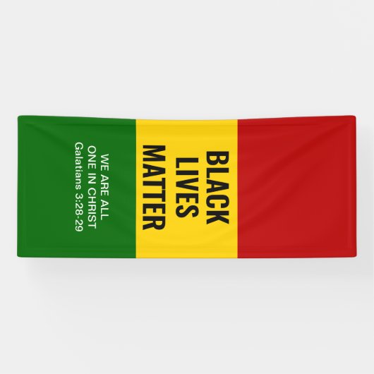 黒人生活はキリスト・クリスチャンBHMの全ての人に問題がある 横断幕 (横)