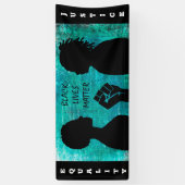 黒人生活は平等と正義を問う 横断幕 (縦)