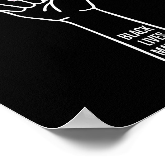 黒人生活問題の女性の手のポスター ポスター (角)