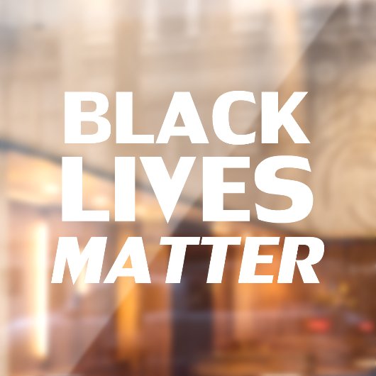 黒人生活問題ホワイトモダンボールド文字体裁 ウィンドウサイン (シート2)