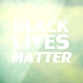 黒人生活問題ホワイトモダンボールド文字体裁 ウィンドウサイン (シート3)