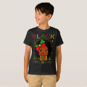 黒人生活問題リトルメラニンプリンセスブラック Tシャツ (正面フル)