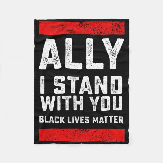 黒人生活問題味方お前と共に立つ フリースブランケット (正面)