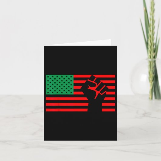 黒人生活問題汎アフリカ系アメリカ国旗 カード (正面)
