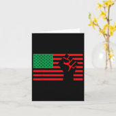 黒人生活問題汎アフリカ系アメリカ国旗 カード (黄色い花)