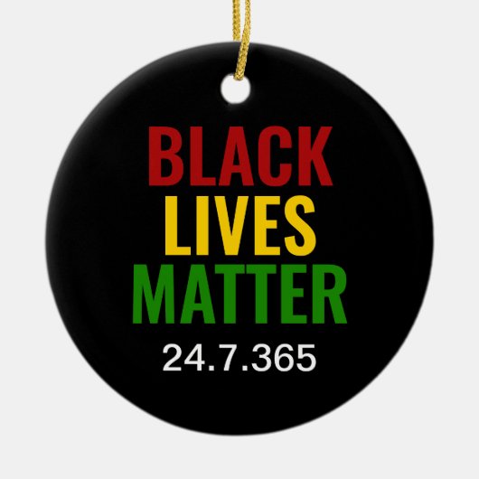 黒人生活問題24.7.365 BHM セラミックオーナメント (正面)
