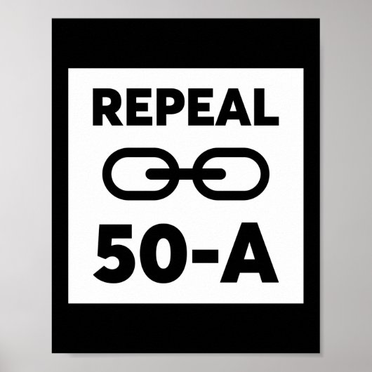 黒人生活問題50Aを廃止 ポスター (正面)