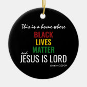 黒人生活問題 |イエス様は主である セラミックオーナメント (正面)