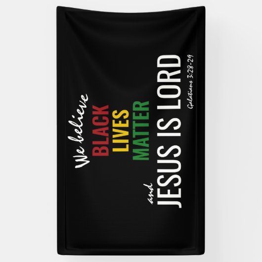 黒人生活問題 | JESUS IS LORD Declaration 横断幕 (縦)