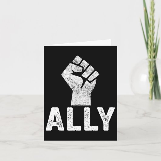 黒人生活問題Ally Fist Blm Support カード (正面)