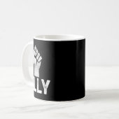 黒人生活問題Ally Fist Blm Support コーヒーマグカップ (正面左)