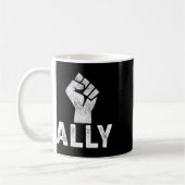 黒人生活問題Ally Fist Blm Support コーヒーマグカップ (左)