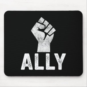 黒人生活問題Ally Fist Blm Support マウスパッド