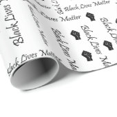 黒人生活問題BLMアフリカ系アメリカ人の抗議 ラッピングペーパー (ロールコーナー)