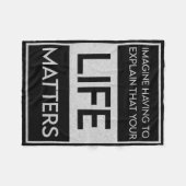 黒人生活問題Blm Reist - Engagement In The Det フリースブランケット (正面(横))