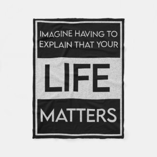 黒人生活問題Blm Reist - Engagement In The Det フリースブランケット