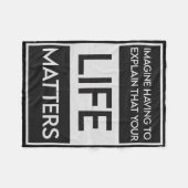 黒人生活問題Blm Reist - Engagement In The Det フリースブランケット (正面(横))