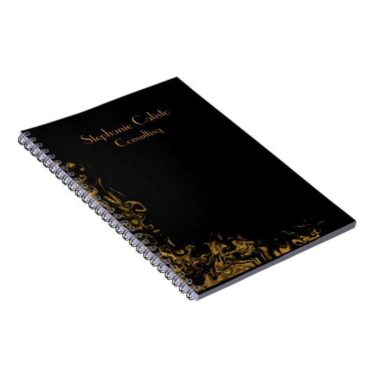 黒人用モダン文房具用液体金ゴールド ノートブック (右側)