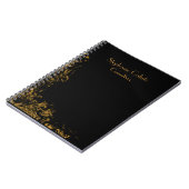 黒人用モダン文房具用液体金ゴールド ノートブック (左側)