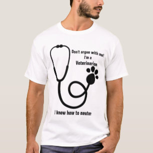黒人男性のTシャツの獣医の聴診器 Tシャツ