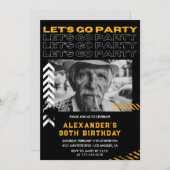 黒人男性は98歳のパーティーに行こう 招待状 (正面/裏面)