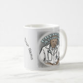 黒人男性カスタム医師アシスタントマグ コーヒーマグカップ (正面右)