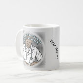 黒人男性カスタム医師アシスタントマグ コーヒーマグカップ (正面左)