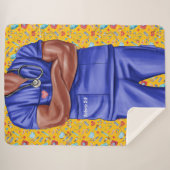 黒人男性ナース医師 シェルパブランケット (正面(横))