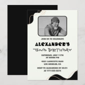 黒人男性72歳の誕生日招待状 招待状 (正面/裏面)