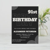 黒人男性91歳の誕生日パーティーの招待状 招待状 (スタンド正面)