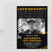 黒人男行くぞパーティー78歳 招待状 (正面/裏面)