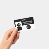 黒人社員 バッジ (手持ち)