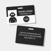 黒人社員 バッジ (正面＆裏面)