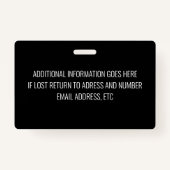 黒人社員 バッジ (裏面)