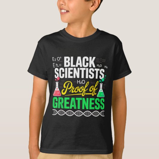 黒人科学者偉大なる業績 ブラックヒストリー Tシャツ (正面)