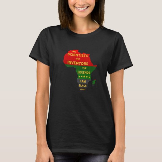 黒人科学者+発明家 アメリカの衣類 Tシャツ (正面)