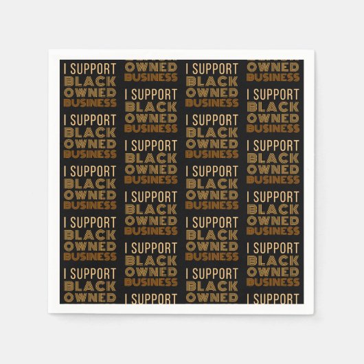 黒人経営の事業を支える スタンダードカクテルナプキン (正面)