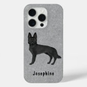 黒人羊飼い可愛い犬と名前をカスタムする Case-Mate iPhoneケース (裏面)